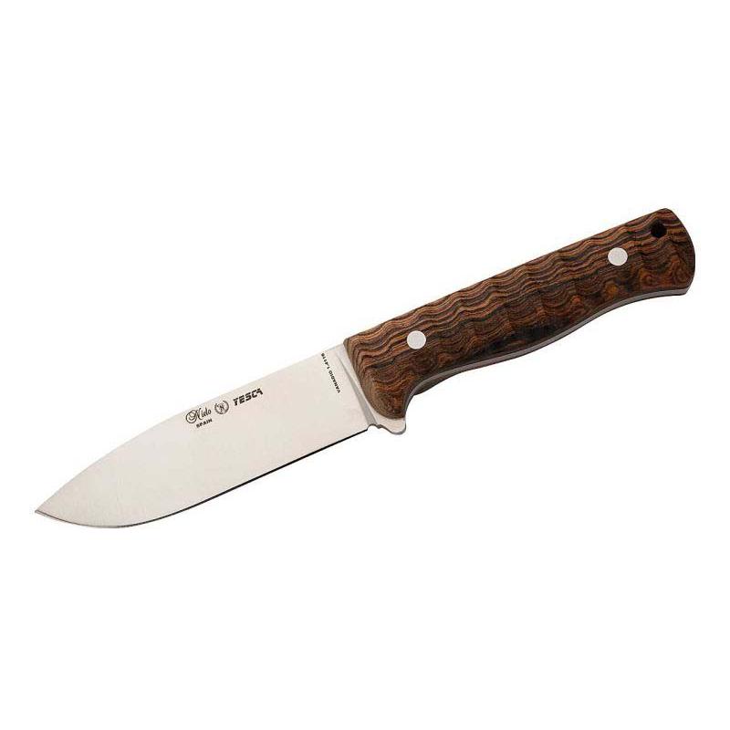 Nieto Yesca G&uuml;rtelmesser, 1.4116-Stahl, Cocobolo-Griff, Ft, Dp, Flachschliff, Leder