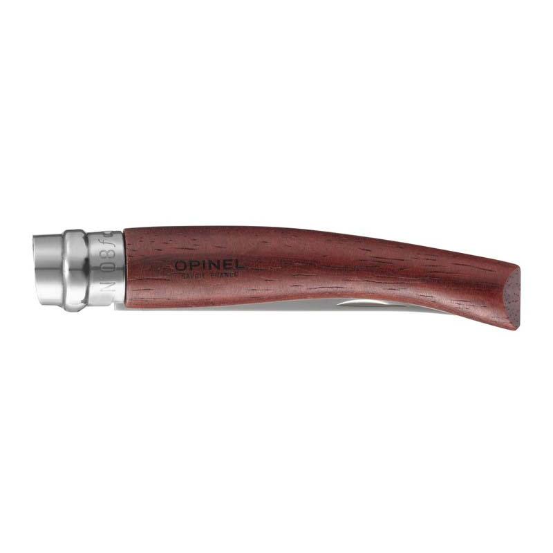 Opinel No 08 Effile Taschenmesser, Sandvik 12C27-Stahl, Rostfrei, Padoukholz-Griff, Virobloc