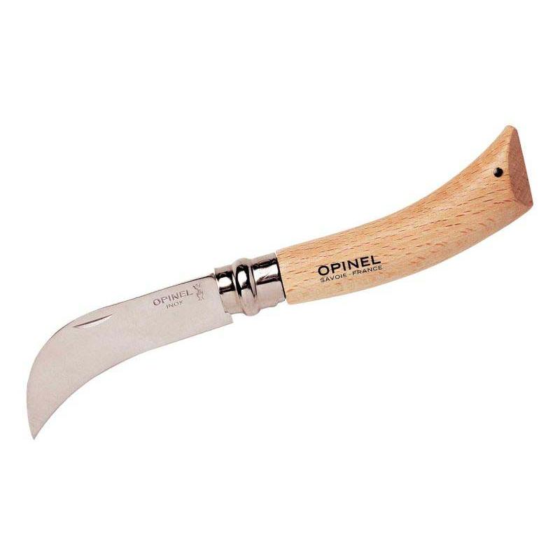 Produktbild Opinel No 08 G&auml;rtnermesser, Gebogen, Buchenholz-Griff, Edelstahl, Rostfrei, Virobloc