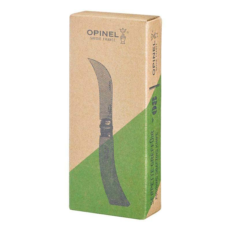 Opinel No 08 G&auml;rtnermesser, Gebogen, Buchenholz-Griff, Edelstahl, Rostfrei, Virobloc