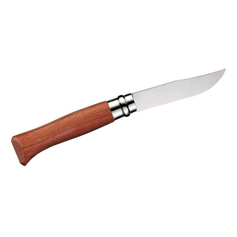 Opinel No 08 Taschenmesser, Padoukholz-Griff, Edelstahl, Rostfrei, Virobloc