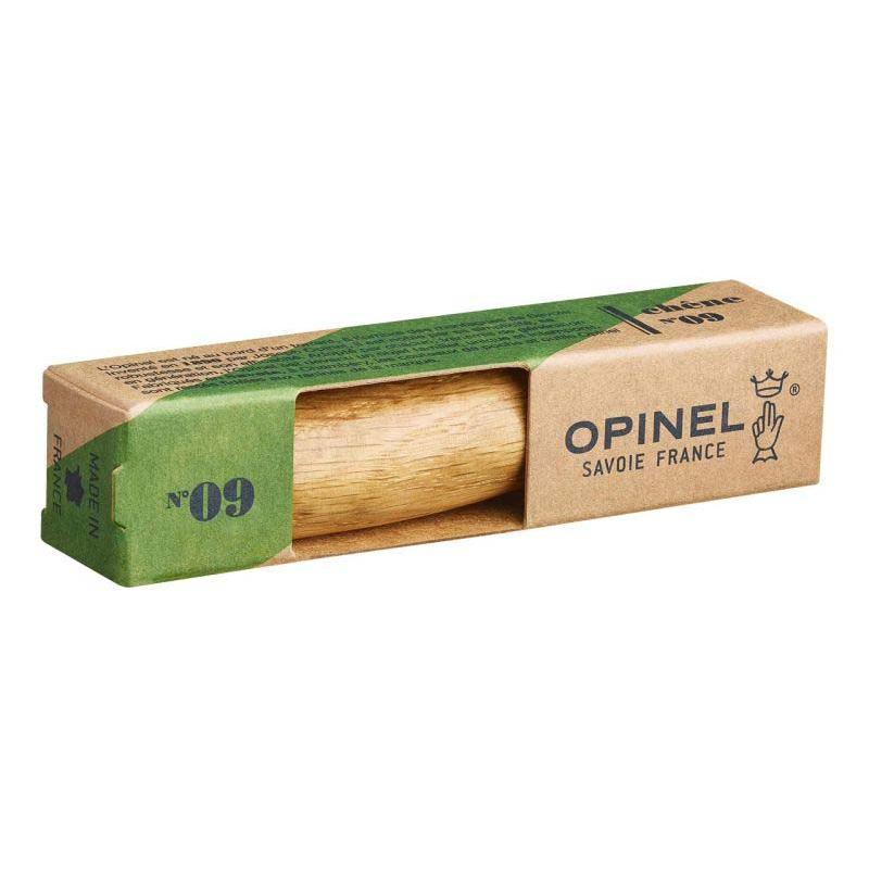 Opinel No 09 Taschenmesser, Eichenholz-Griff, Edelstahl, Rostfrei, Virobloc,
