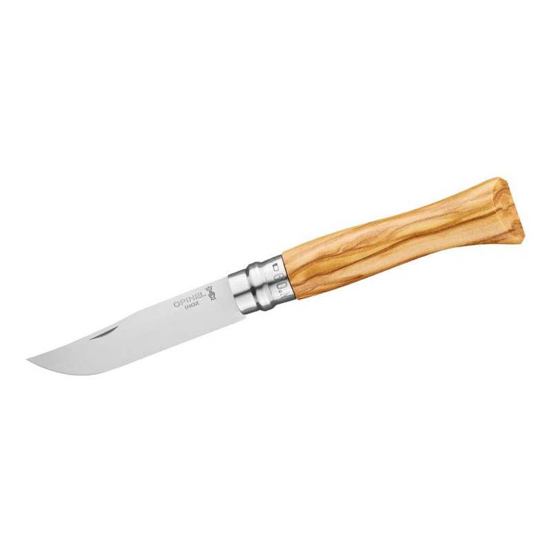 Opinel No 09 Taschenmesser, Olivenholz-Griff, Edelstahl, Rostfrei, Virobloc