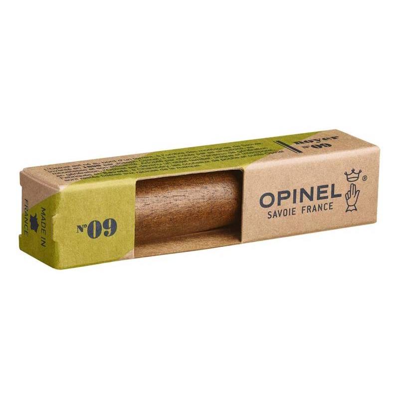 Opinel No 09 Taschenmesser, Walnussholz-Griff, Edelstahl, Rostfrei, Virobloc