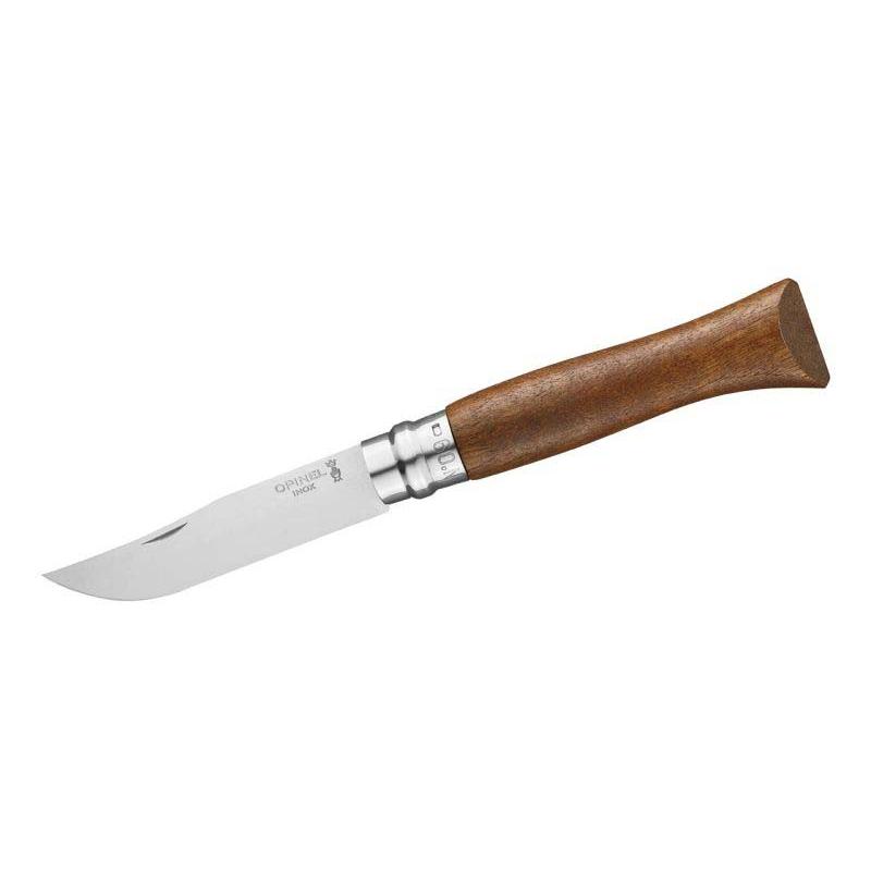 Opinel No 09 Taschenmesser, Walnussholz-Griff, Edelstahl, Rostfrei, Virobloc