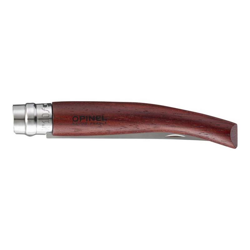 Opinel No 10 Effile Taschenmesser, Padoukholz-Griff, Edelstahl, Rostfrei, Virobloc