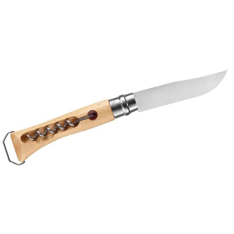 Opinel No 10 Taschenmesser, Mit Korkenz. Und Flaschen&ouml;ffner, Buche, Edelstahl, Rostfrei, Virobloc