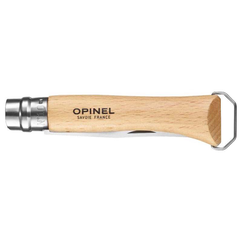 Opinel No 10 Taschenmesser, Mit Korkenz. Und Flaschen&ouml;ffner, Buche, Edelstahl, Rostfrei, Virobloc