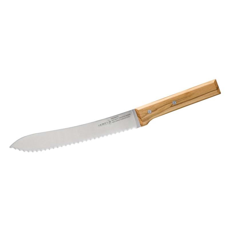 Opinel Parallele No 116 Brotmesser, Rostfreier X50Crmov15 Stahl, Olivenholz-Griff