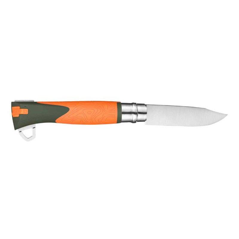 Opinel No 12 Explore Taschenmesser Mit Zeckenzange, Sandvik Stahl, Rostfrei, Orange/Grau, Virobloc