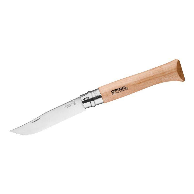 Opinel No 12 Taschenmesser Mit S&auml;gezahnung, Sandvik Stahl, Rostfrei, Virobloc, Buche
