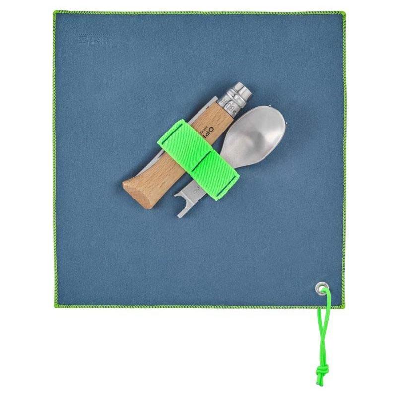 Opinel Picnic Plus Set, 4-Teilig, No 08 Messer, Servietten-Etui, Zwei Eins&auml;tze, Gabel, L&ouml;ffel