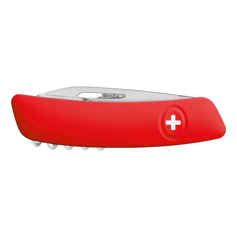 Swiza Tt03 Schweizer-Messer, Aisi 440 Stahl, Arretierung, Anti-Rutsch-Griff, 11 Funktionen, Rot