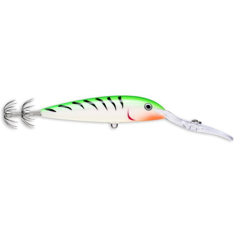Rapala Squid Deep Dsq Ggt 9cm 3,3m Taucht ab Glow Green Tiger