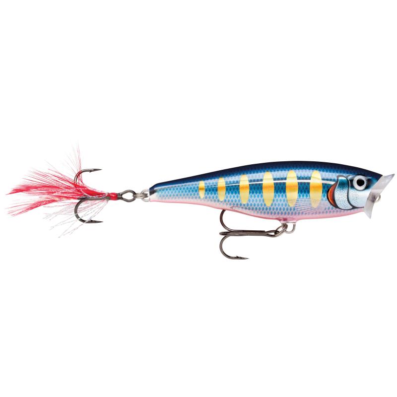 Rapala Skitter Pop Sp Sthb 5cm Oberfl&auml;che Schwimmend Striped Hot Blue