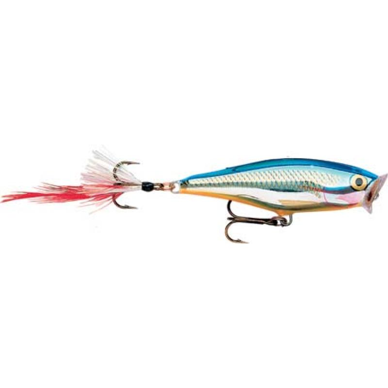 Rapala Skitter Pop Top Water 5cm Silver Blue Oberfl&auml;chenk&ouml;der