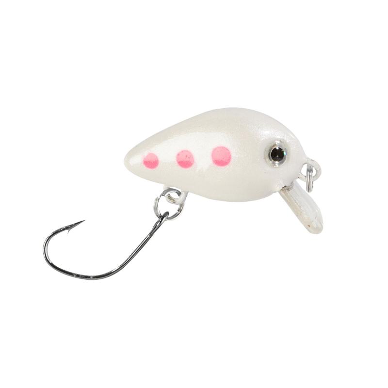 Balzer Trout Attack Wobbler Trout Crank wei&szlig;/pinke Punkte 3cm 2g