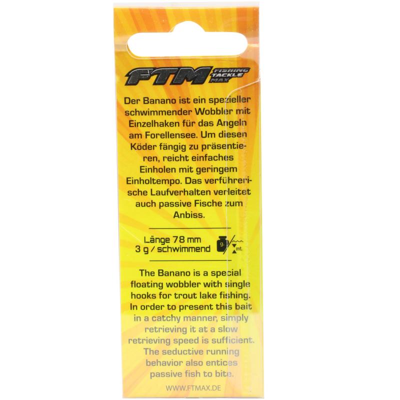 Fishing Tackle Max Wobbler Banano 78 mm 3 g Farbe 08