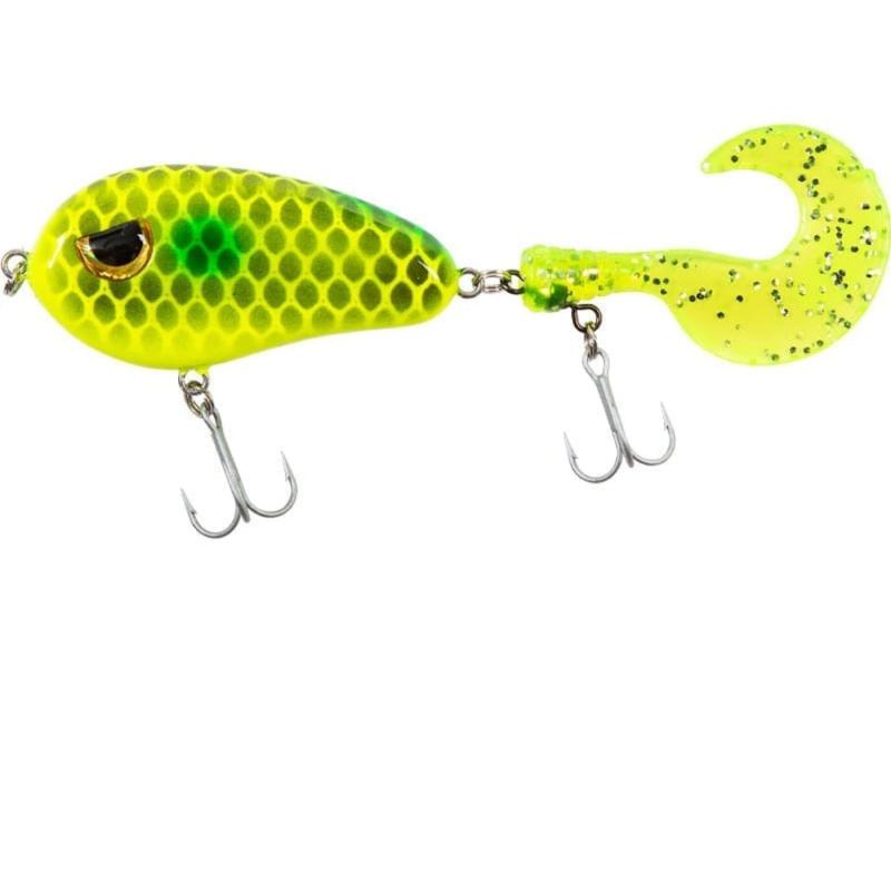 Fladen Scary tail 18g limegreen grey pattern