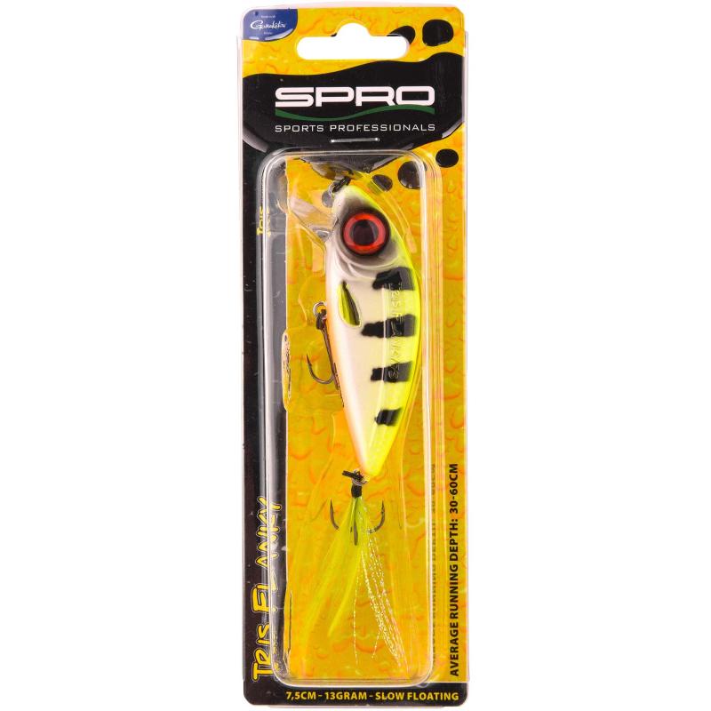 Spro Iris Flanky Hardlure Hot Perch 7,5cm 13g