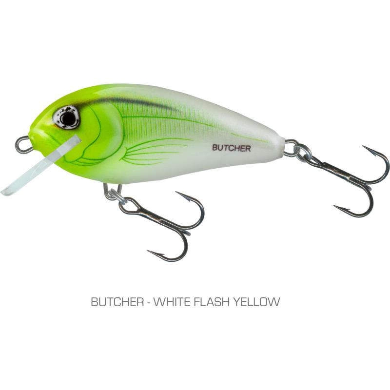 Salmo Butcher Floating 5cm WHITE FLASH YELLOW