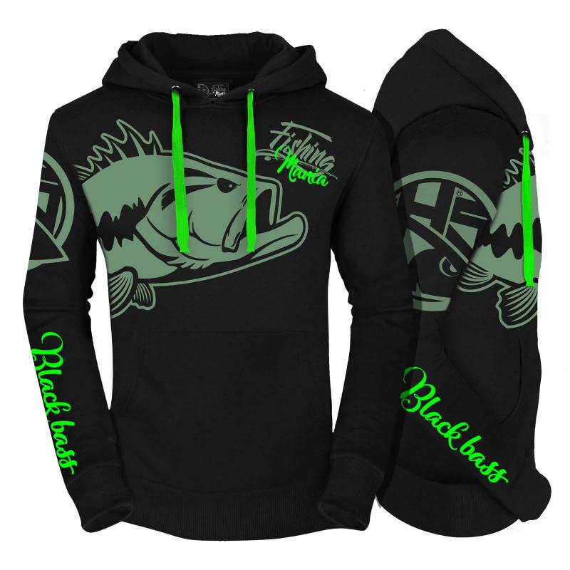 Hotspot Design Hoodie Fishing Mania Bass - Size XL