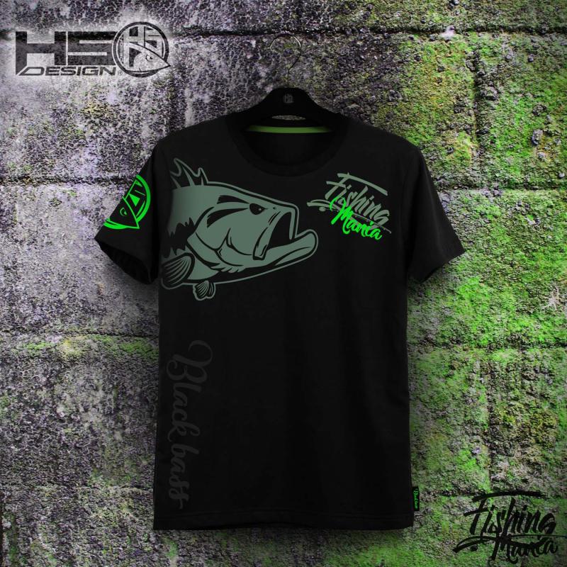 Hotspot Design T-shirt Black Bass Mania - Size M