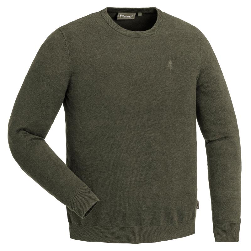 Produktbild Pinewood V&auml;rnamo Crewneck Knitted Sweater Green Melange L