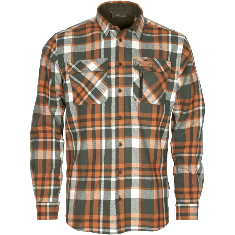 Produktbild Pinewood Lappland Rough Flannel Shirt Green/Orange M