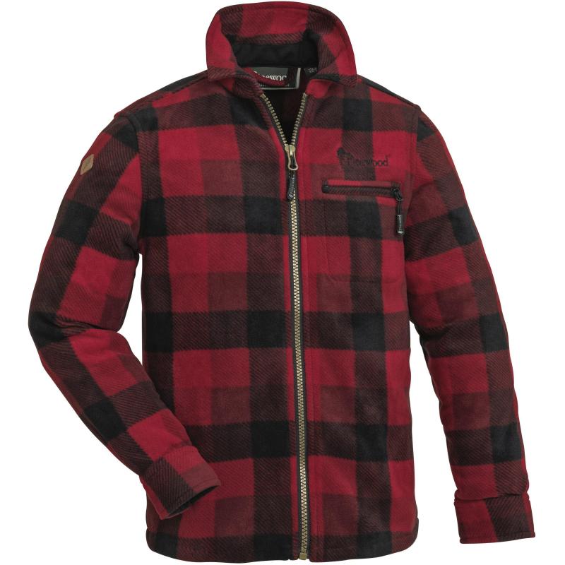 Produktbild Pinewood Kanada Kids Fleece Shirt Red/Black 140