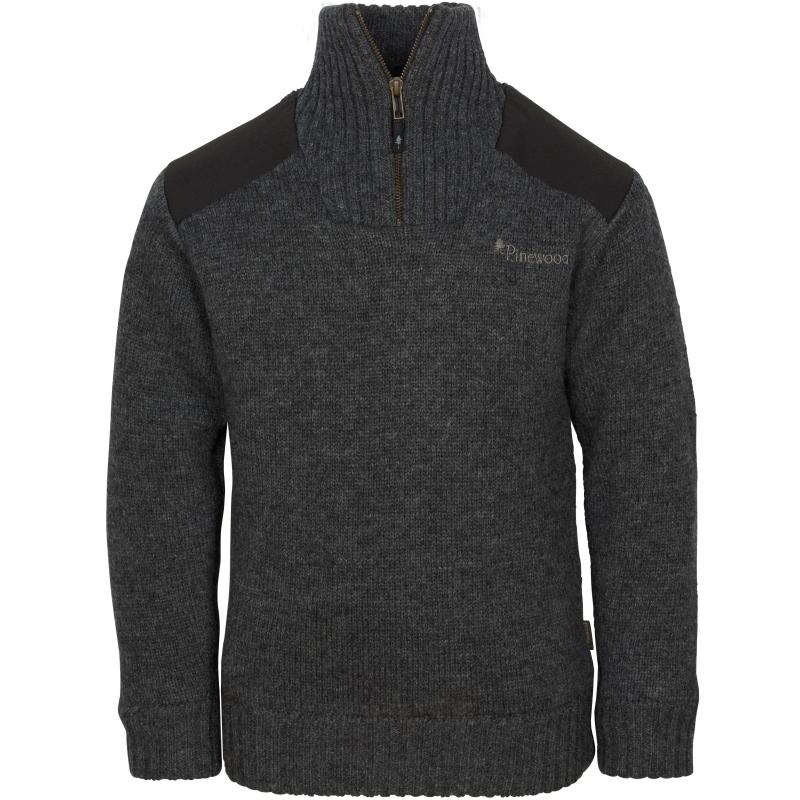 Produktbild Pinewood Hurricane Kids Sweater D.Grey Melange 176