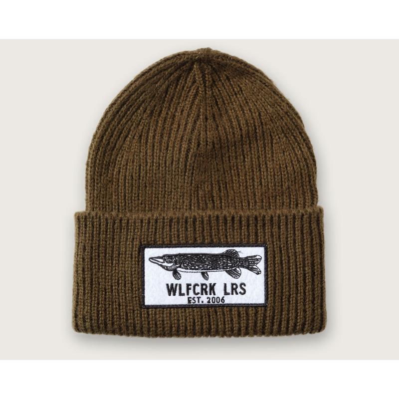 Pike Patch Knitted Beanie, Forrest Green