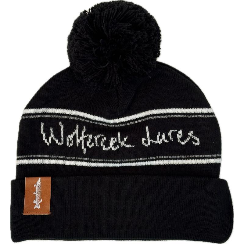 Classic Logo Pom Pom Beanie - Black/White