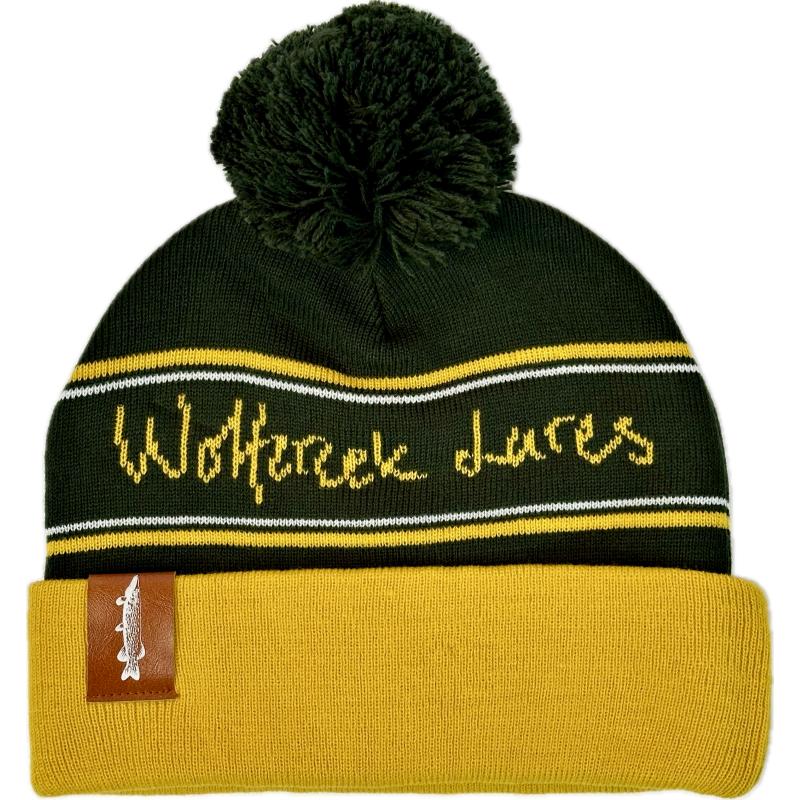 Classic Logo Pom Pom Beanie - Mustard/Green