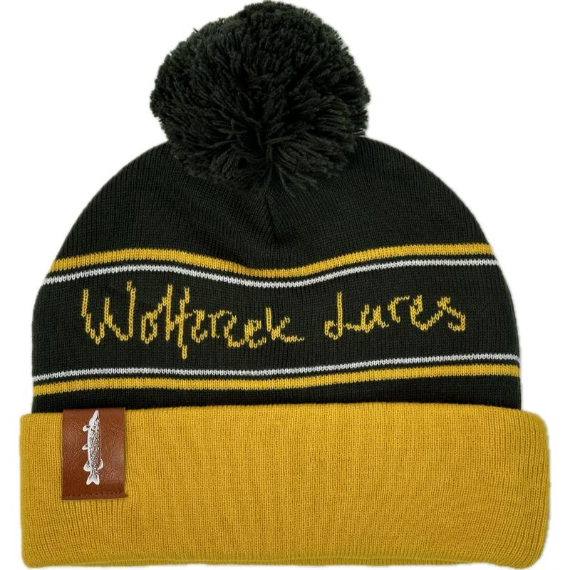 Classic Logo Pom Pom Beanie - Mustard/Green