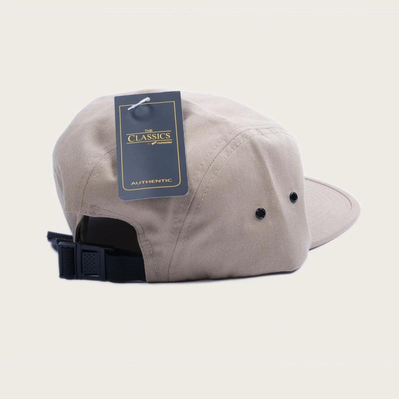 Five Panel Cap Leather Patch Khaki