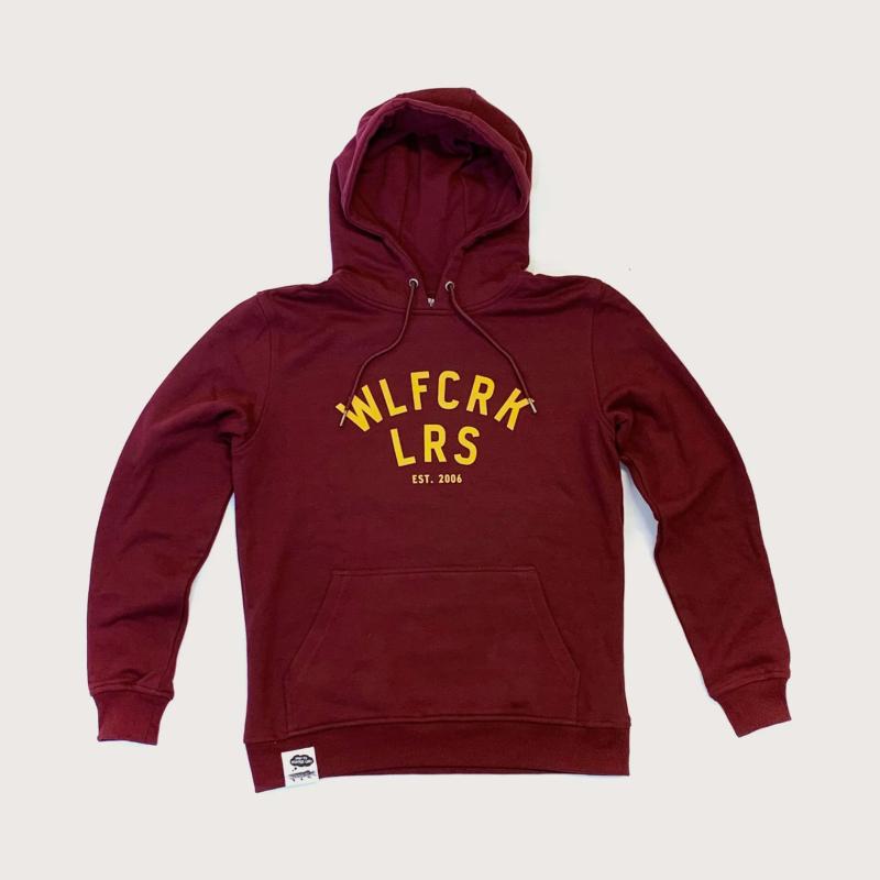 WLFCRK LRS Logo Hoodie, Burgundy, M
