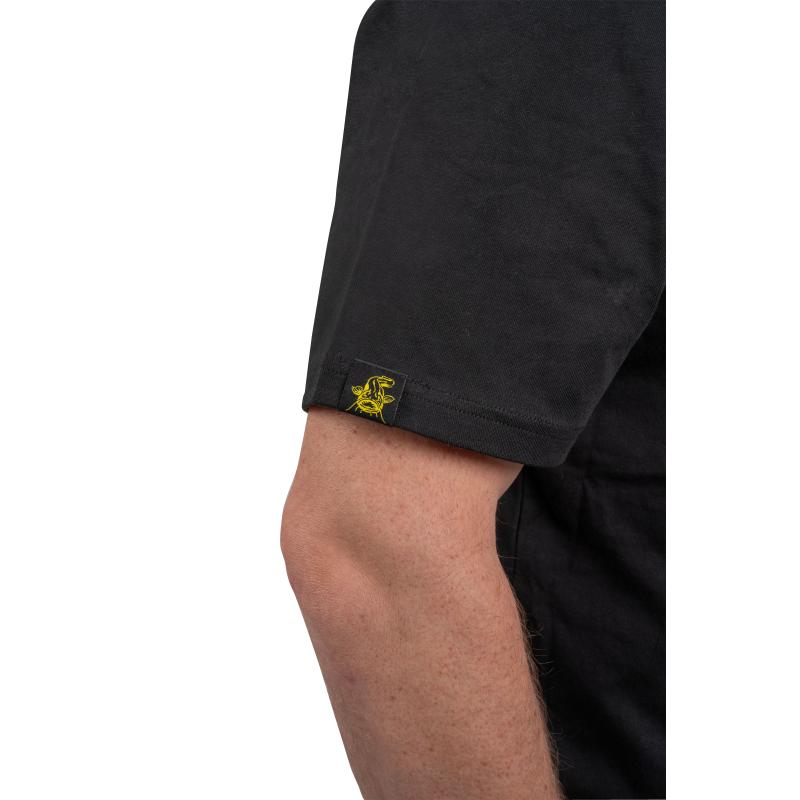 Black Cat Logo Black T-Shirt Medium