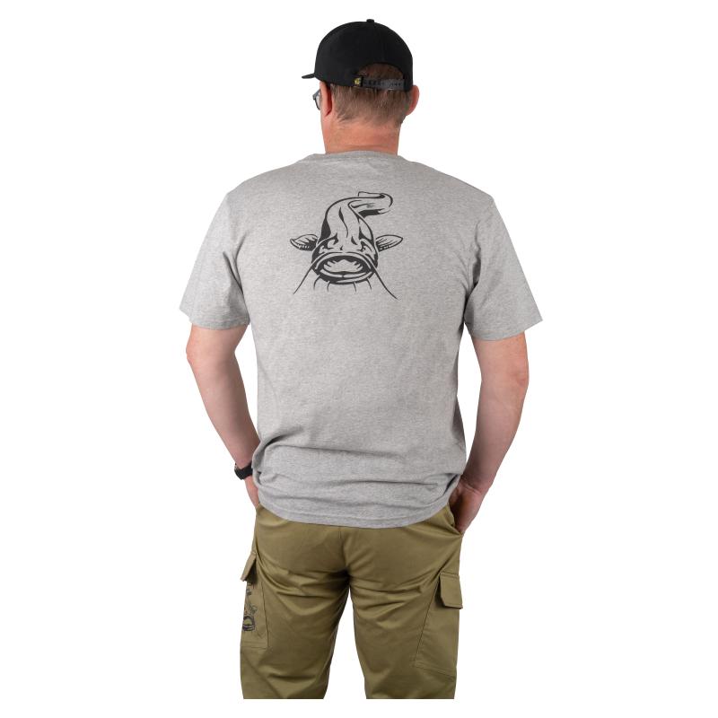 Black Cat Grey Marl T-Shirt XXXL