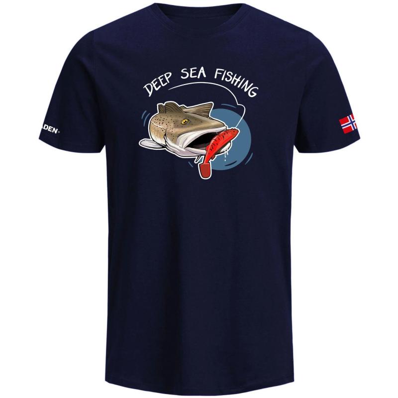 Fladen T-shirt Hungry Cod blue M