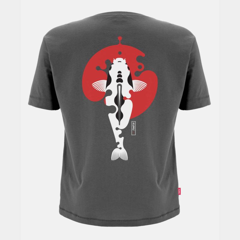 KUMU  Rising Sun Grey Tee Small