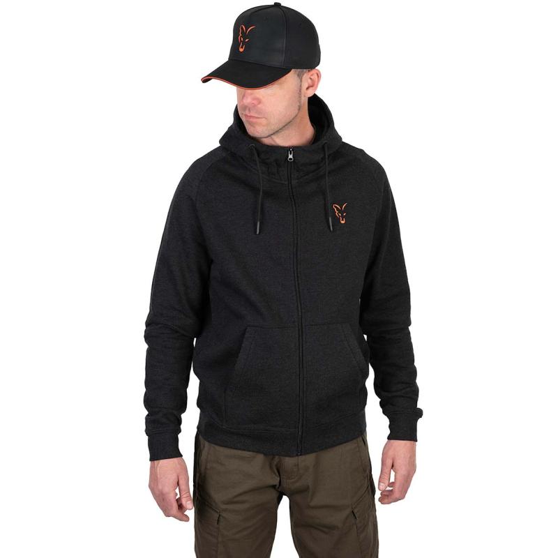 Fox Collection LW Hoody - Black / Orange - M