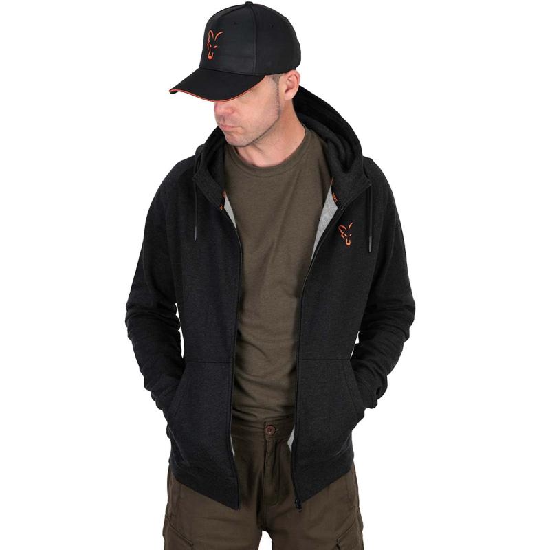 Fox Collection LW Hoody - Black / Orange - M