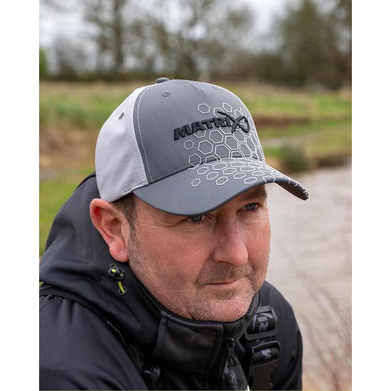 Matrix Hex Print Baseball Cap&nbsp; - Grey