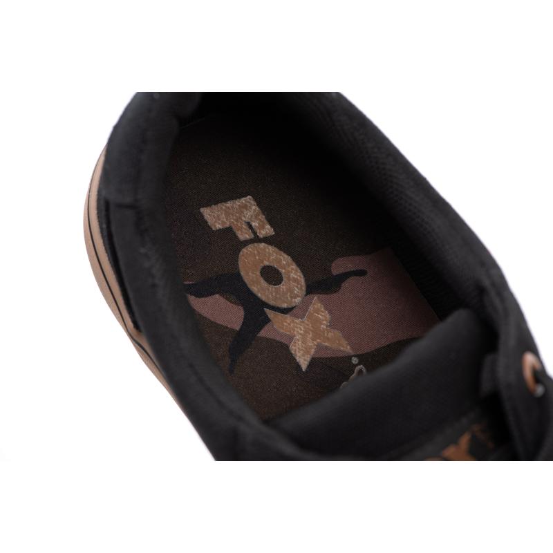 Fox Black Canvas Shoe UK 10/EU 44