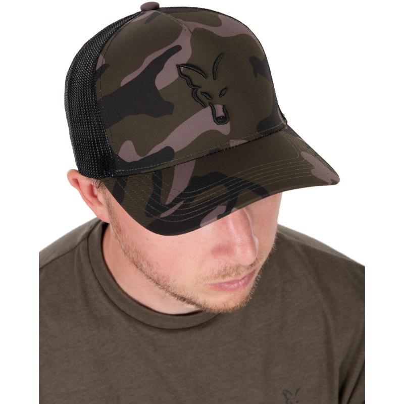 Fox Black Camo Trucker