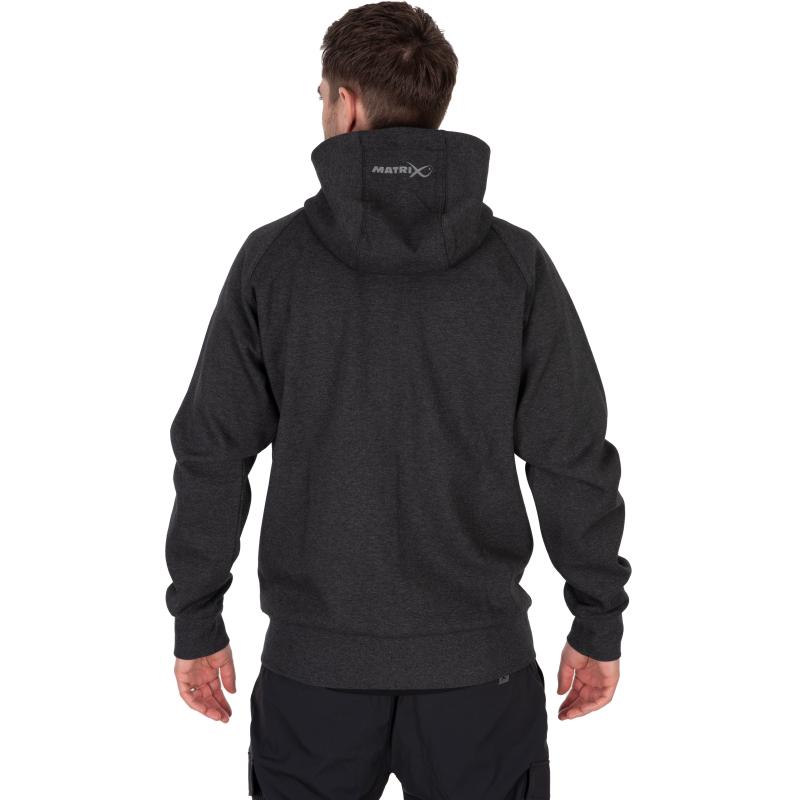 Matrix Charcoal Marl Zip Hoody S
