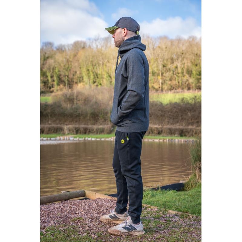 Matrix Charcoal Marl Zip Hoody L