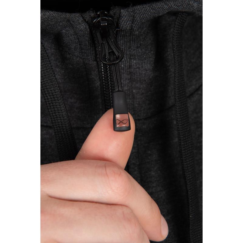 Matrix Charcoal Marl Zip Hoody L