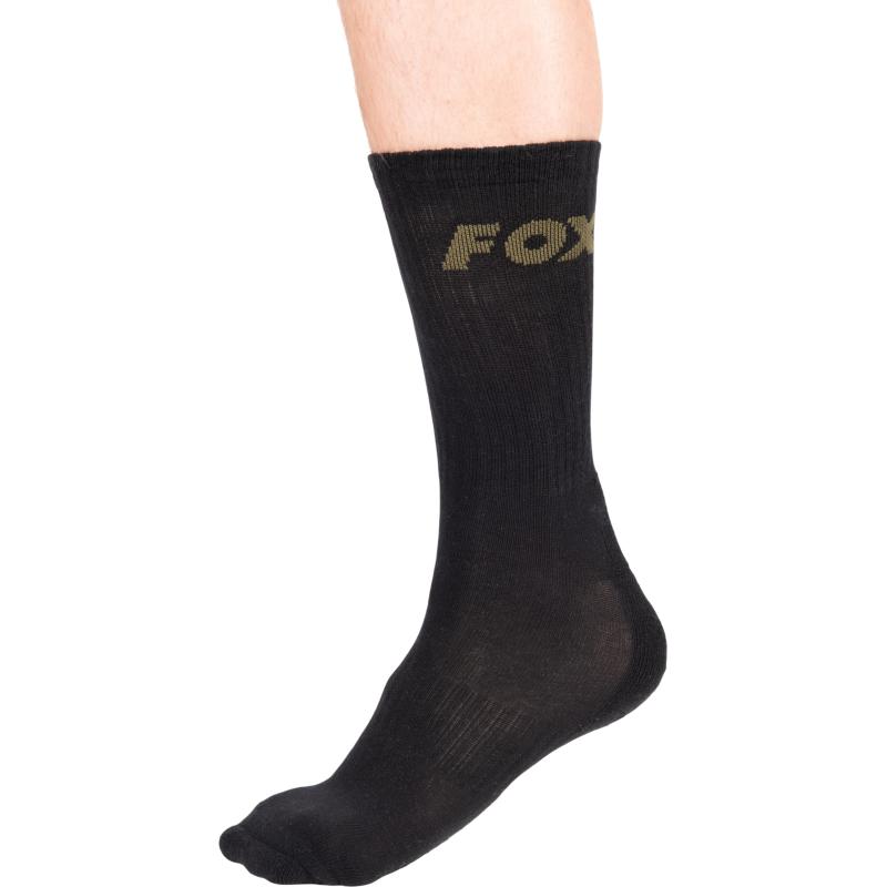 Fox Black Socks 3-Pack - 10-12 UK / 44-47 EU